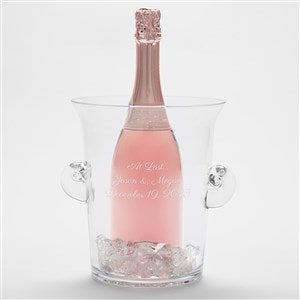 Engraved Engagement Message Glass Ice Bucket & Chiller - 41950