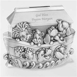 Engraved Noahs Ark Religious Baby Bank - 41954