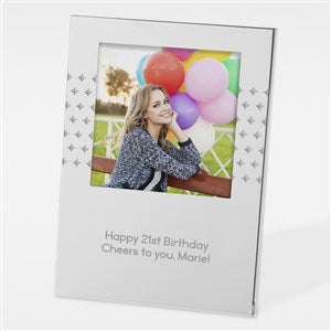 Engraved Birthday Silver Picture Frame - 42000