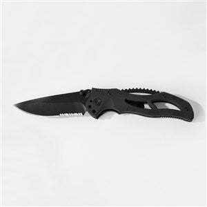 Engraved Matte Black Stealth Pocket Knife for Groomsmen - 42027