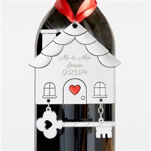 Engraved House Ornament Wine Tag For Wedding - 42048