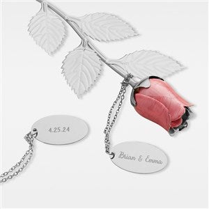 Engraved Wedding Keepsake Large Pink Rose - 42058-PinkL