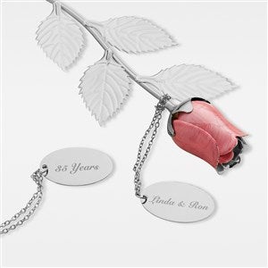 Engraved Anniversary Keepsake Large Pink Rose - 42059-PinkL