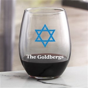 Choose Your Icon Personalized Passover Stemless Wine Glass - 42146-S