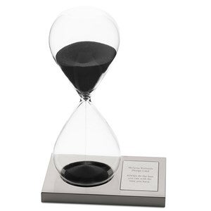 Engraved Black Hourglass Timer - 42184
