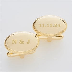 Engraved Anniversary Date Gold Cufflinks - 42237