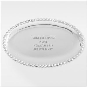 Engraved Mariposa® String of Pearls Oval Serving Tray For Her - 42255