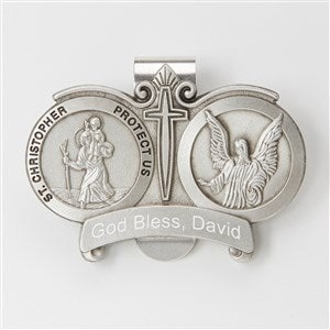 Engraved Religious St. Christopher Visor Clip - 42300