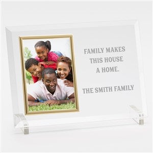 Engraved Glass Vertical Picture Frame For Family - 42321