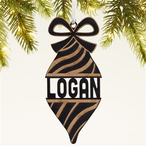 Retro Ornament Personalized Wood Ornament- Black - 42425-BLK