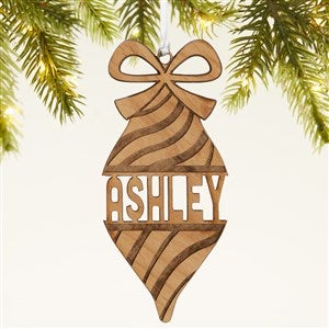 Retro Ornament Personalized Wood Ornament- Natural - 42425-N