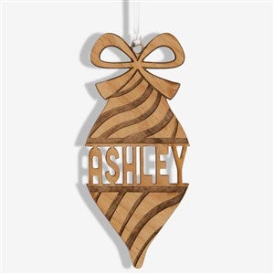 Retro Ornament Personalized Wood Ornament- Natural - 42425-N