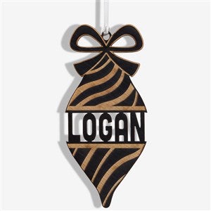 Retro Ornament Personalized Wood Ornament- Black - 42425-BLK