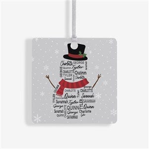 Snowman Repeating Name Personalized Metal Ornament - 42496-1M