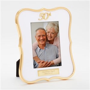 Engraved Golden 50th Anniversary Picture Frame - 42513