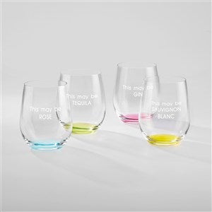 Engraved Riedel O Happy Wine Glass Set of 4 - 42523