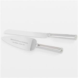 Engraved Lenox® Devotion Engagement Cake Knife & Server Set - 42557