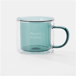 Engraved Double Wall Mug in Blue - 42605-B