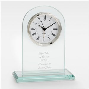 Engraved Message Glass Clock for Professionals - 42625
