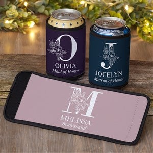 Floral Bridesmaid Personalized Wedding Can & Bottle Wrap - 42705