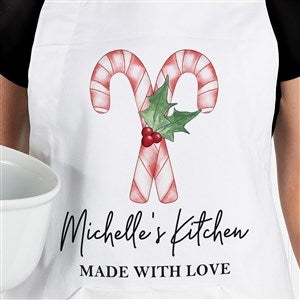 Candy Cane Kitchen Personalized Christmas Apron - 42742