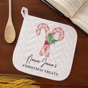 Candy Cane Kitchen Personalized Christmas Potholder  - 42742-P