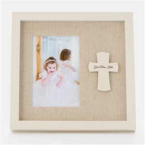 Engraved Religious Cross Pendant Picture Frame - 42776