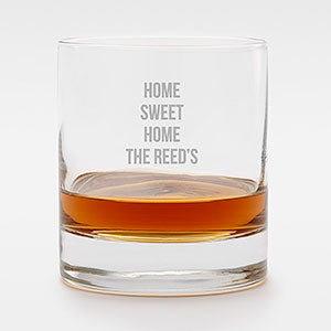 Luigi Bormioli® Engraved Housewarming Message Old Fashioned Whiskey Glass - 42937