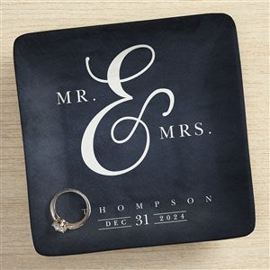 Moody Chic Wedding Personalized Ring Dish - 42961