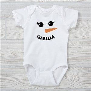 Smiling Snowman Personalized Baby Bodysuit - 42982-CBB