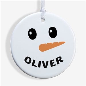 Smiling Snowman Personalized Ornament- 2.85 Glossy - 1 Sided - 42987-1S