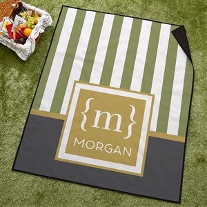 Classy Monogram Personalized Picnic Blanket - 42998