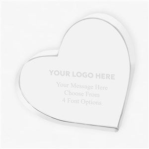 Corporate Engraved Recognition Crystal Heart Award - 43025