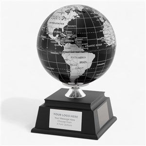 Corporate Engraved Recognition Solar Black Globe Award - 43028