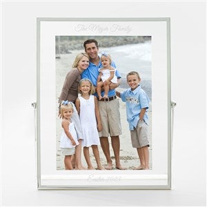 Engraved Silver Floating 5x7" Picture Frame - 43041