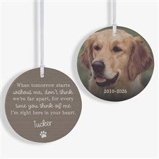 Pet Memorial Personalized Ornament- 3.75 Matte - 2 Sided - 43045-2L