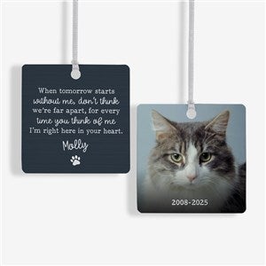 Pet Memorial Personalized Ornament- 2.75 Metal - 2 Sided - 43045-2M