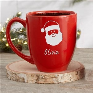 Holiday Icon Personalized Red Bistro Mug - 43057-R