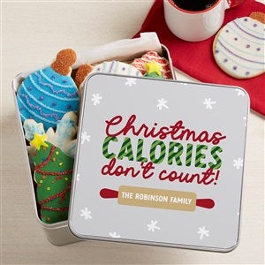 Christmas Calories Dont Count Personalized Christmas Metal Tin - 43059
