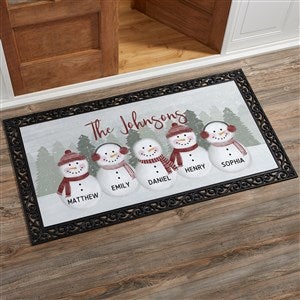Watercolor Snowman Personalized Doormat Oversized- 24x48 - 43079-O