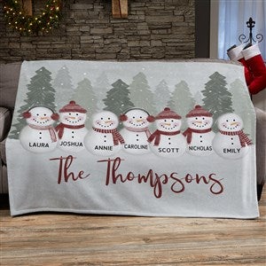 Watercolor Snowman Personalized Holiday Sweatshirt Blanket - 50x60 - 43085-SW