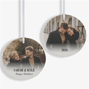 Merry  Bright Personalized Photo Christmas Ornament - Large - 2-Sided - 43126-2L