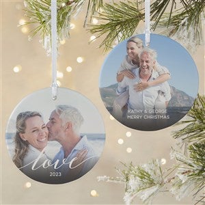 Love Photo Personalized Ornament-3.75 Matte - 2 Sided - 43132-2L