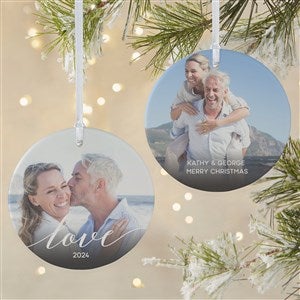 Love Photo Personalized Ornament-3.75" Matte - 2 Sided - 43132-2L