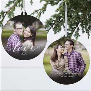 Love Photo  Personalized Ornament-3.75" Wood - 2 Sided - 43132-2W