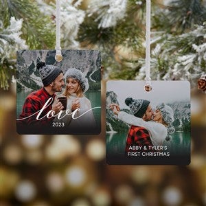 Love Photo Personalized Ornament-2.75 Metal - 2 Sided - 43132-2M