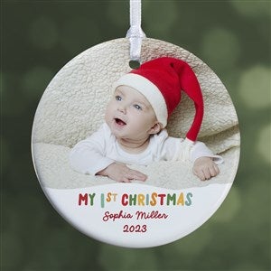 Bundle Of Joy Personalized First Christmas Photo Ornament - Glossy - 43136-1S