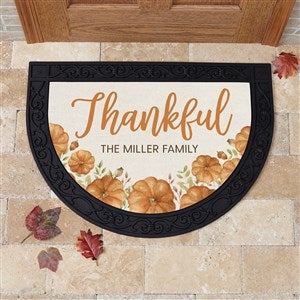 Seasonally Script Personalized Half Round Doormat - 43153