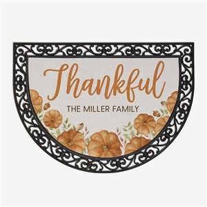 Seasonally Script Personalized Half Round Doormat - 43153