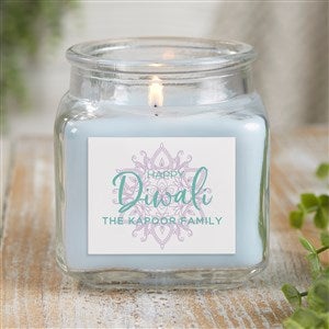 Diwali Personalized 10 oz. Linen Candle Jar - 43169-10CW